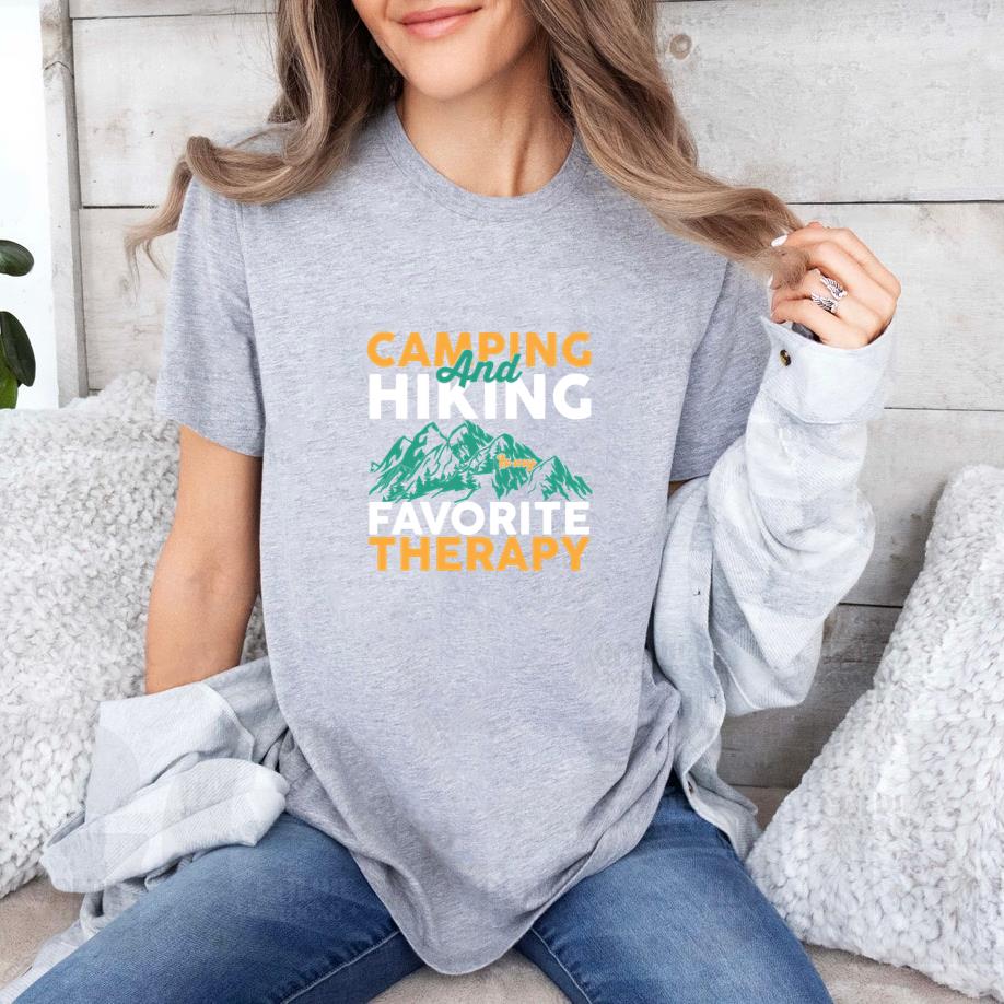 Camping and Hiking Is My Favorite therapy T-Shirt
