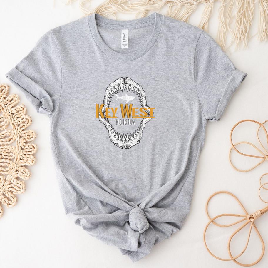 Distressed Key West Florida Shark Fishing T-Shirt