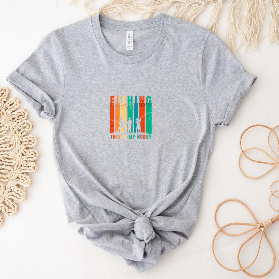 Dog Excited Artistic Fishing T-Shirt