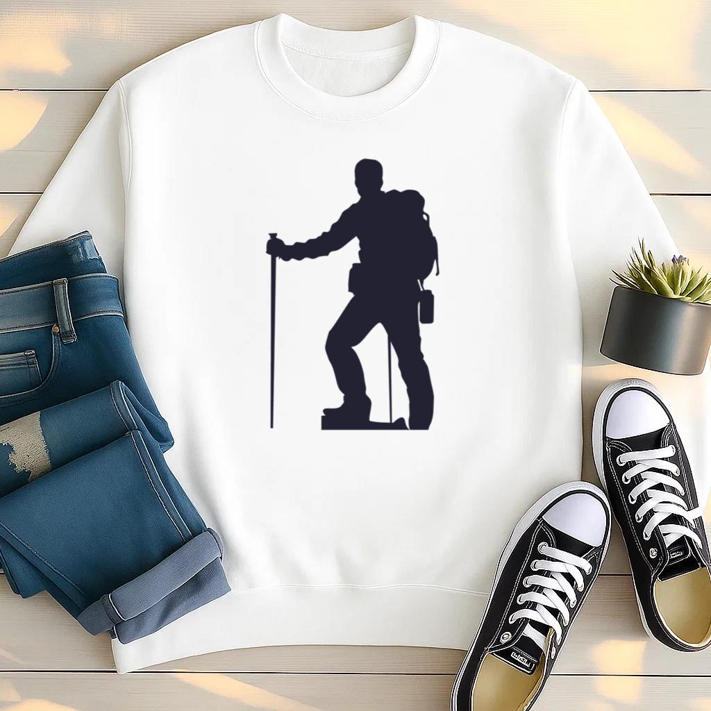 Hiking Man Silhouette Sweatshirt
