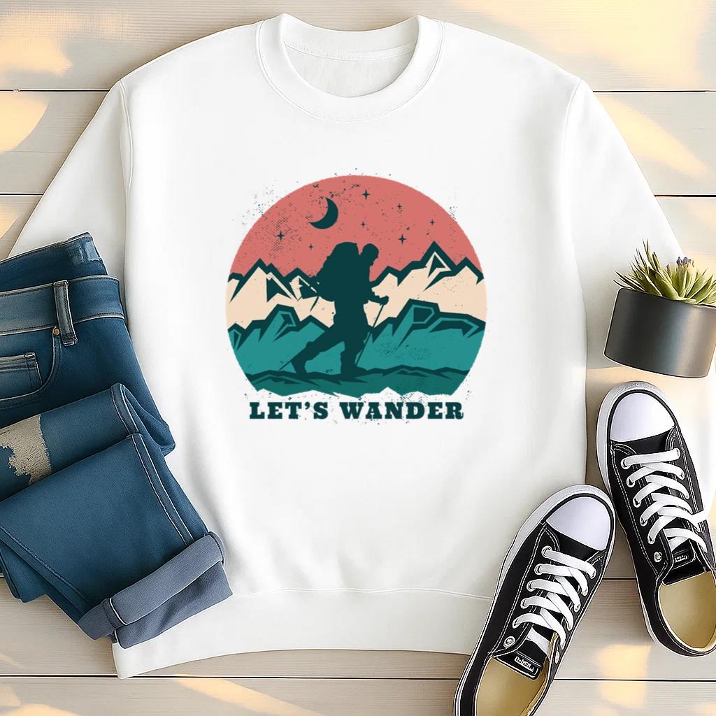 Lets Wander Mountain Badge Sweatshirt