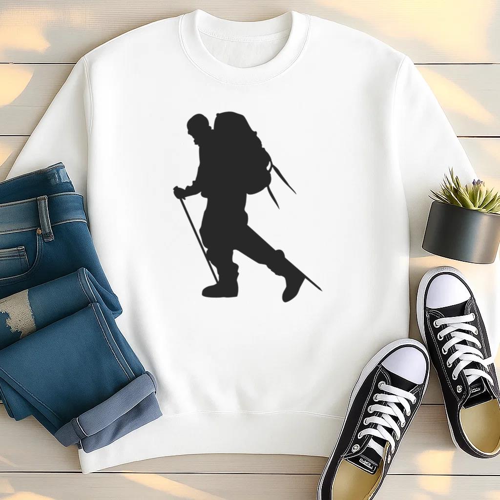 Man Hiking Silhouette Sweatshirt
