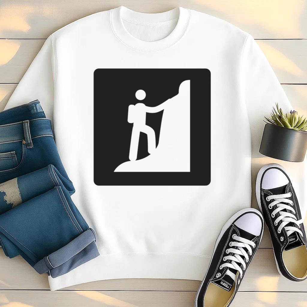 Mountain Climbing Square Icon Sweatshirt