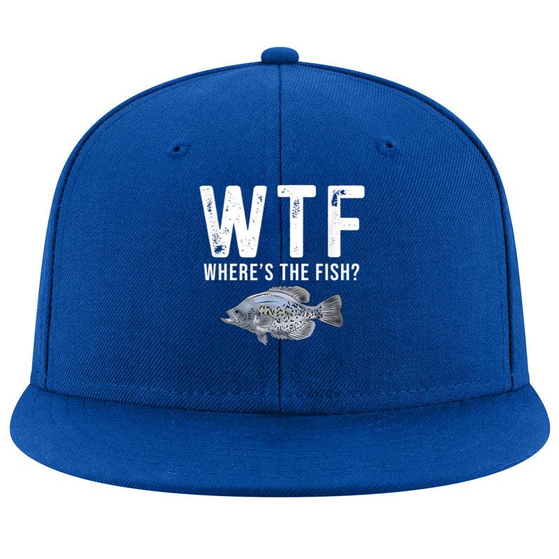 Wheres The Fish Funny Black Crappie Fishing Men Cap